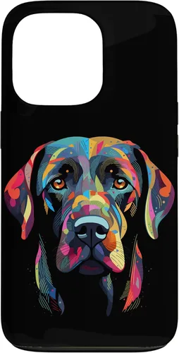 Vista 10 de Labrador Retriever - Carcasa para iPhone 17, diseño de cara de perro, color negro