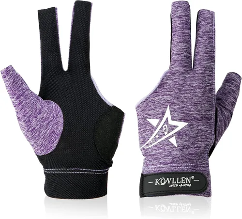 Vista 25 de KONLLEN Billiards Gloves for Left Hand/Right Hand L/XL Pool Gloves Professional Non-Slip Adjustable Breathable Snooker Gloves Popular Sizes for Men