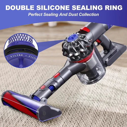 Vista 5 de Paquete de 3 prefiltros compatibles con aspiradoras inalámbricas Dyson V6, V7, V8, DC58, DC59, DC61, DC62 Absolute Animal – Sustituye la pieza #