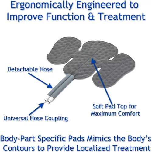 Vista 3 de Ossur Cold Rush - Sistema de máquina de terapia compacta con almohadilla de cadera derecha, almohadilla ergonómica y ajustable incluida, máquina