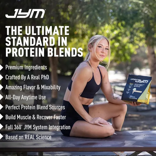 Vista 6 de Pro JYM Proteína en Polvo Sabor Galleta de Chocolate Crunch - Aislados de Proteína de Suero, Caseína y Proteína de Leche, Construcción de Músculo