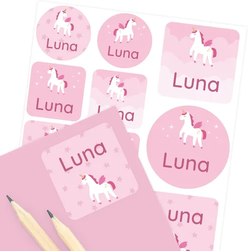 Vista 21 de Etiquetas de nombre para niños (33) – Calcomanías personalizadas para guardería, campamento y escuela – Calcomanías duraderas e impermeables