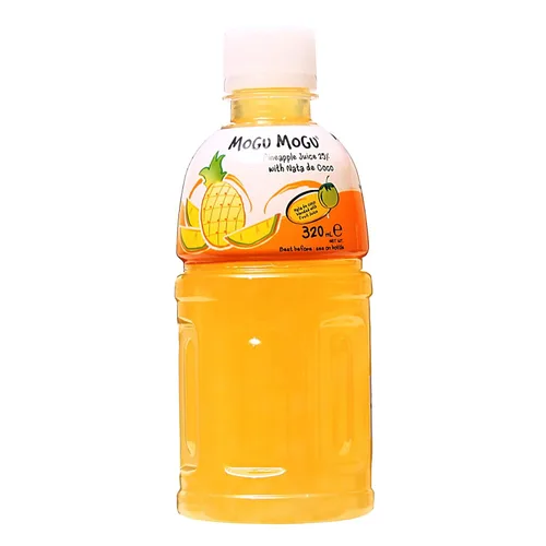 Mogu Mogu Jugo con Nata De Coco, Piña, 10.8oz (Paquete de 6)