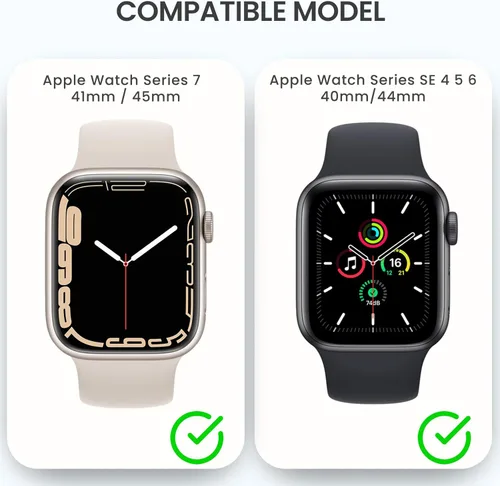 Vista 7 de 3 en 1 Goton Estuche impermeable duro para Apple Watch, protector de pantalla de 40mm, cubierta frontal de vidrio templado protectora completa