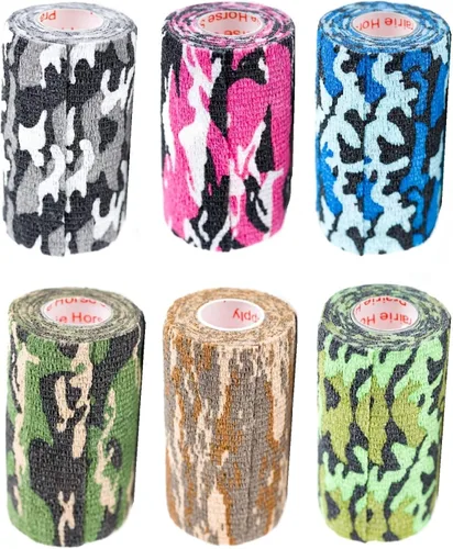 Vista 24 de Cinta adhesiva para veterinarios (negro) (paquete de 2) (4 pulgadas x 15 pies), autoadhesiva, adherente, cohesiva, flexible, autoadhesiva, rollo