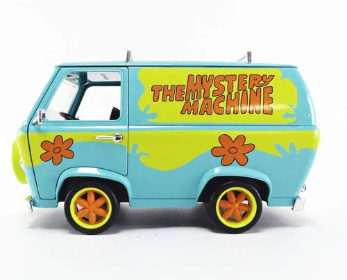 Vista 3 de Jada Scooby Doo 1:24 Mystery Machine Die-Cast Car & Scooby and Shaggy Figures
