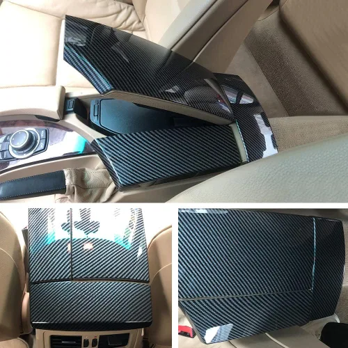 Vista 4 de Para BMW Serie 5 E60 E61 2004-2010 Central Apoyabrazos Box Covers