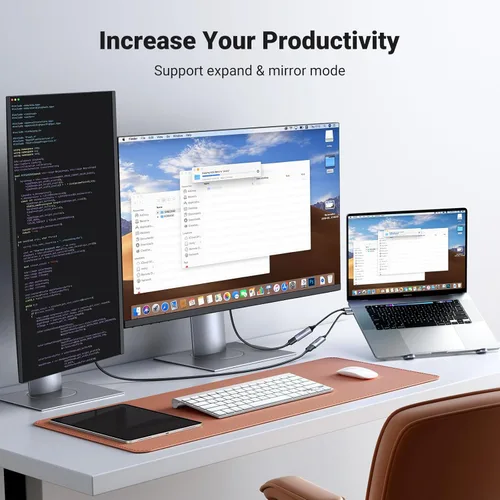 Vista 3 de UGREEN Cable adaptador USB C a HDMI, 4K a 60 Hz, aluminio tipo C, Thunderbolt 4/3, convertidor macho a hembra compatible con iPhone 17/16 Pro Max