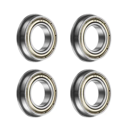 Vista 6 de uxcell MF52ZZ ensanchó el rodamiento de bolas, 4pcs 6.6x16.4x8.2 ft m acero cromado doble blindado ABEC1 cojinetes de brida