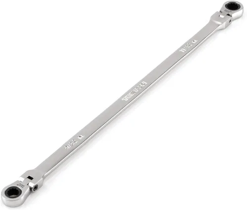 Vista 10 de TEKTON Llave de extremo de caja de trinquete de 1/2 x 9/16 pulgadas de largo con cabeza flexible de 12 puntos WRB36313