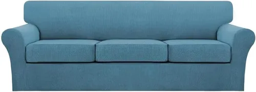 Vista 47 de Turquoize 2 fundas para sillas de sala de estar, funda de sofá con fundas de cojín individuales, funda de muebles para sillas (silla, beige biscotti)
