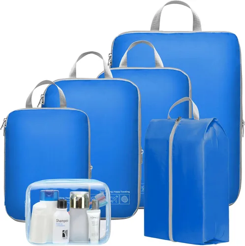 Cambond Compression Packing Cubes for Suitcases - Packing Cubes for Travel Bags Luggage Organizers Travel Essentials Compression Cubes for Carry on