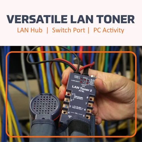 Vista 3 de TEMPO Kit de sonda y generador de tonos LAN AT8LK Traza cables y prueba el cableado de red de área local Grado profesional (modelo 2023)