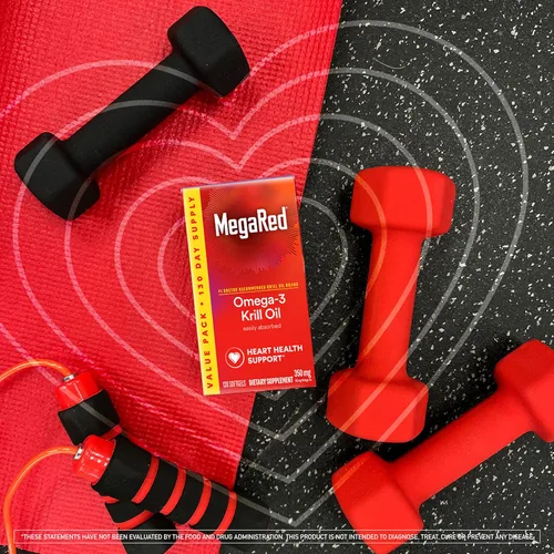 Vista 9 de MegaRed - Aceite de krill Omega-3 350mg cápsulas blandas (130 unidades en una botella), ácidos grasos omega-3 EPA y DHA sin regusto a pescado a