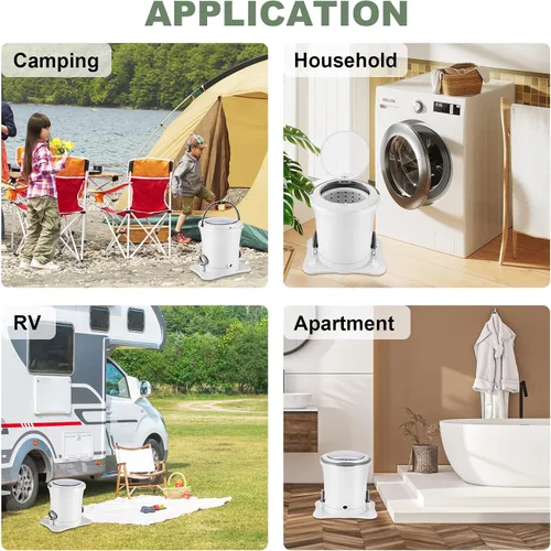 Vista 6 de Meticuloso Secadora de ropa manual portátil, mini secadora compacta, no eléctrica, lavadora de lavandería para RV, camping, escuela, apartamento