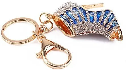 Vista 3 de Yosoo llavero de cristal con estrás, de búho, regalo con dije colgante para bolsa