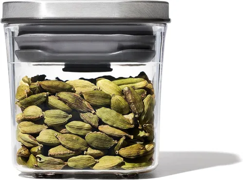 Vista 11 de Contenedor OXO Steel POP Caja Corta Cuadrada Grande - 2.6 L para Cereal, Granos y Más Gris