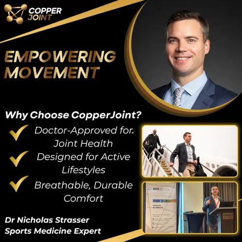 Vista 8 de CopperJoint Soporte para el tobillo Refuerzo de compresión para el tobillo Funda ajustable para el tobillo para mujeres y hombres Con infusión