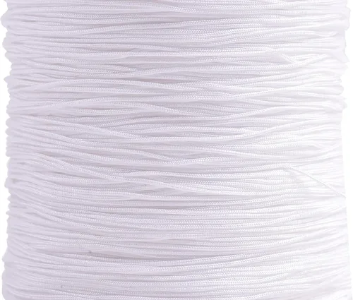 Vista 62 de KONMAY 1 rollo de cuerda de nailon de 150 yardas, trenzado de 0.016 in de nailon Shamballa Macramé/cordón de cuentas, cordón de nudo chino, cuerda