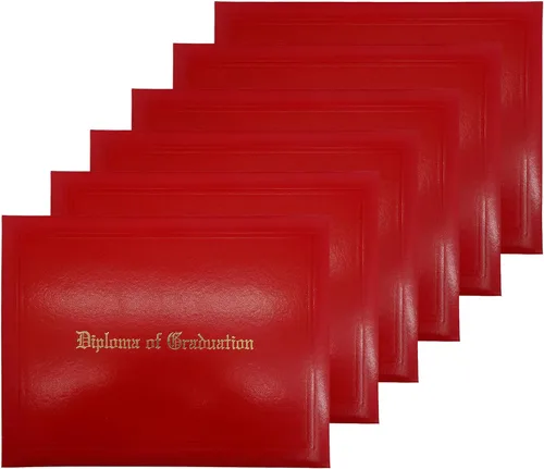 Vista 16 de GraduationMall Cubierta impresa para diploma para certificado 8.5 x 11 pulgadas, color negro, paquete de 1