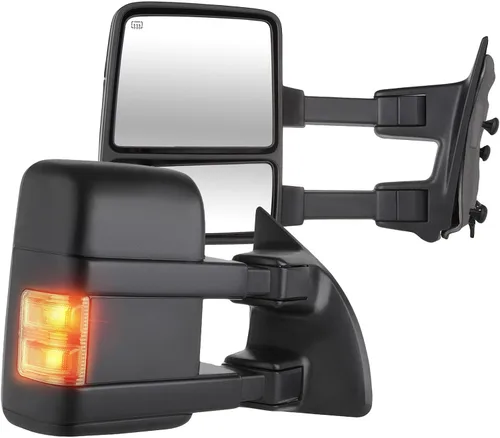 Espejos de remolque para 1999-2015 para Ford F250/F350/F450/F550 Super Duty, espejos de remolque con operación manual izquierda y derecha, no