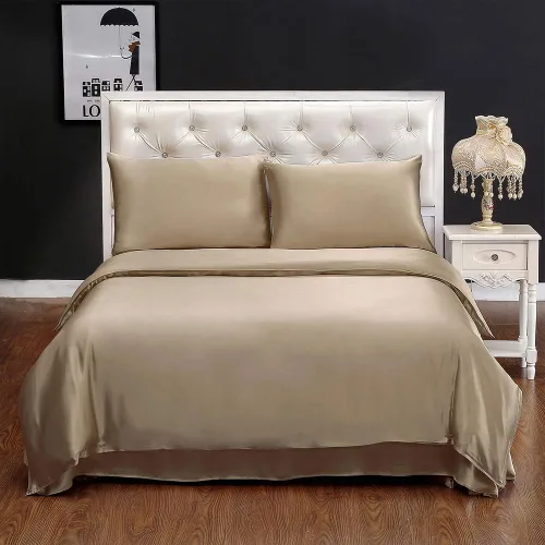 Vista 11 de LILYSILK Funda de edredón de seda negra para cama individual, fundas de edredón de seda de 19 momme