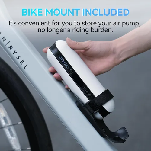 Vista 5 de CYCPLUS Electric Air Compressor Portable Bicycle Pump Car Tire Inflator, Max 150 PSI, Auto Shut-Off Air Pump with Presta and Schrader Valves for All