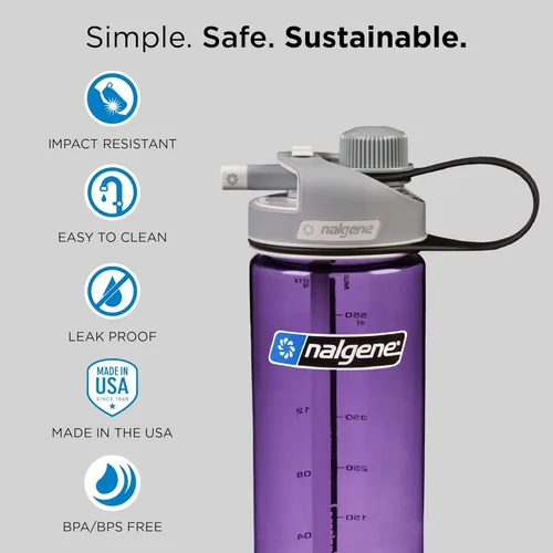 Vista 2 de Nalgene Sustain Tritan - Botella de agua multibebida sin BPA fabricada con material derivado del 50% de residuos plásticos