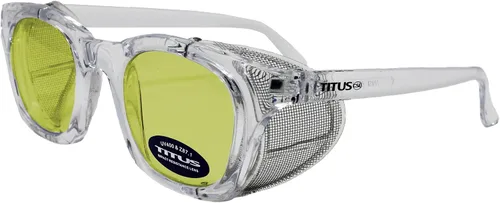 Vista 9 de TITUS G12 Gafas de seguridad estilo retro con malla de acero inoxidable plegable suave o protector lateral de color a juego
