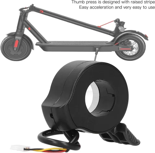 Vista 3 de plplaaoo - Scooter eléctrico con control de velocidad del acelerador de pulgar, sensor de pasillo, acelerador, agarre del acelerador, interruptor