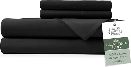 Vista 10 de Hotel Sheets Direct Juego de Sábanas de Cama de 4 Piezas, Tamaño Queen, 100% Viscosa Derivada de Bambú, Juego de Sábanas con 2 Fundas de Almohada