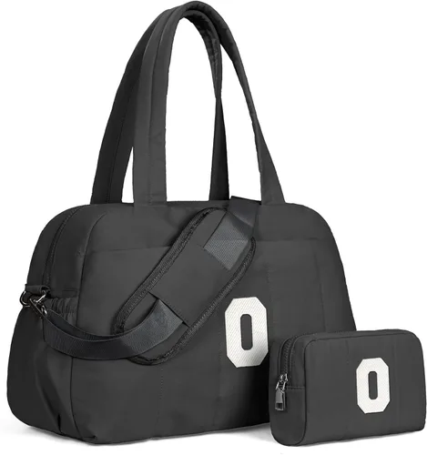 Vista 200 de Bolsa de lona Vogewood, bolsas personalizadas de fin de semana para mujer, bolsas de viaje con estuche de maquillaje, regalos de cumpleaños, Beige