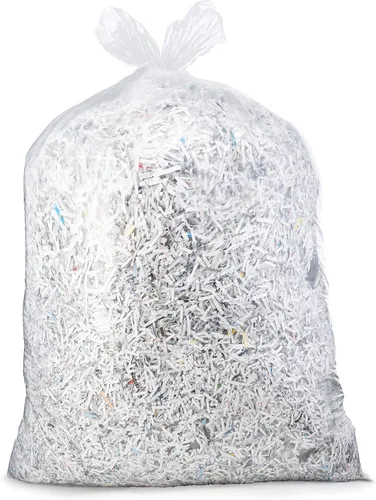 Vista 7 de Bolsas de basura transparentes de 65 galones resistentes (MegaPack 50 bolsas con lazos) Bolsas de basura de plástico transparente extra grandes