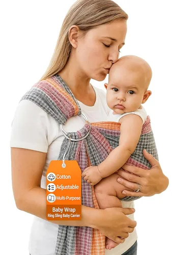 Vista 19 de Transportador de bebé con eslinga anillo soporte para cadera para bebés y niños pequeños, Autumn