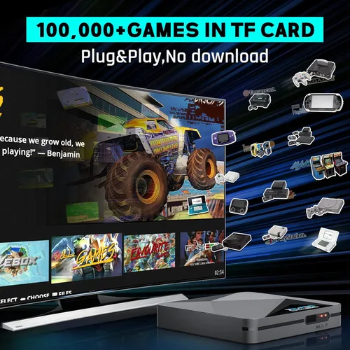 Vista 3 de Kinhank Super Console X2 Pro Pre-installed 100,000+ Classic Games,256G Retro Gaming Consoles Compatible with 60+ emulators, S902X2 Chip, Three