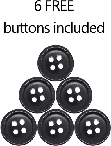 Vista 3 de Timiot Tirantes con botón trasero en Y de 1.4 pulgadas para hombres con elegantes extremos de botón de cuero, elásticos de larga duración, última