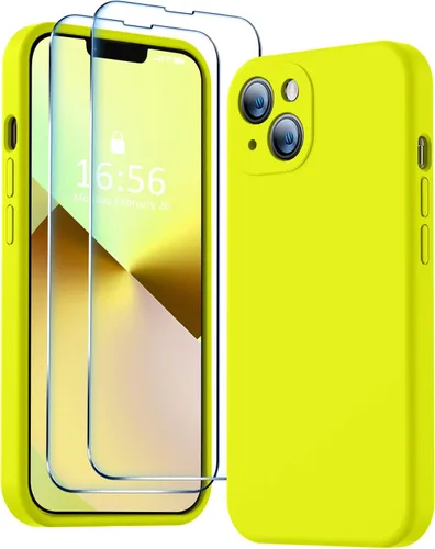 Vista 79 de BossKiss Funda compatible con iPhone 13, silicona de alta calidad mejorada [protección de cámara] [2 protectores de pantalla]