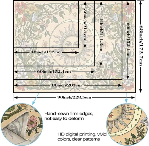 Vista 7 de Accnicc - Tapices Boho de Sol y Luna10127AXS