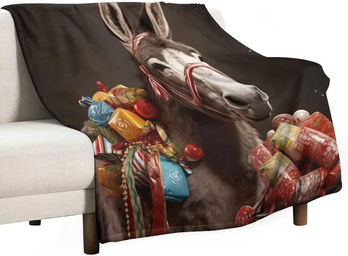 Vista 24 de Mantas suaves y mantas para sofá, casa de Navidad y pan de jengibre, manta de microfibra suave y acogedora manta de microfibra para hombre, casa