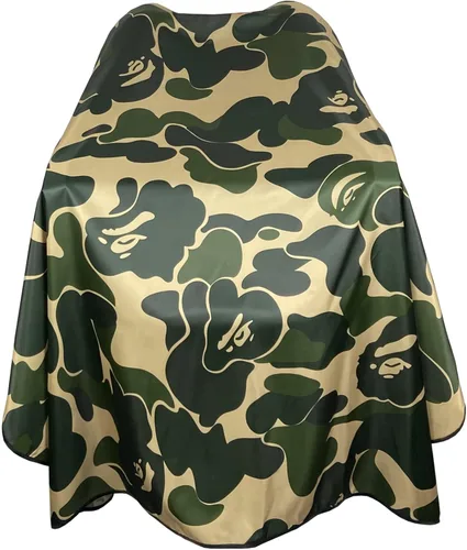 Capa de peluquería para hombres, capa profesional de peluquería con broches de presión, impermeable, capa de peluquería - 63 x 56 pulgadas