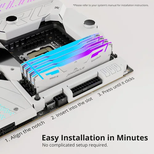 Vista 9 de Timetec Pinnacle Konduit RGB DDR4 3200MHz PC4-25600 CL16-18-18-38 XMP2.0 Overclocking 1.35V Módulo de memoria para PC de escritorio compatible