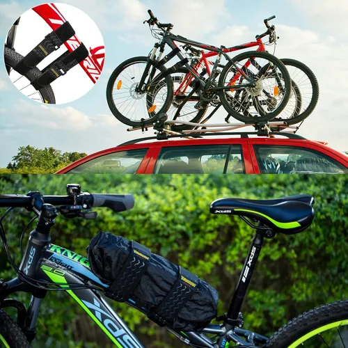 Vista 5 de Trilancer Correas elásticas con tiras antideslizantes, combo de 3 tamaños (paquete de 5) correas de almacenamiento resistentes de gancho y bucle