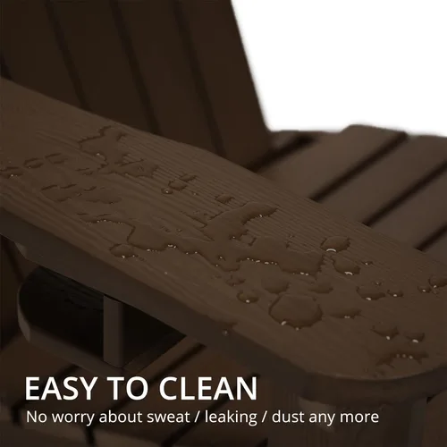 Vista 61 de LUE BONA HDPS Sillas Adirondack de 2, Silla para Hoguera al Aire Libre, Resistente a la Intemperie con Portavasos, Silla Moderna de Plástico