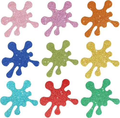 Vista 19 de Vuzvuv 48 piezas de recortes de papel de discos de los años 70, 80 y 90 con 100 puntos de pegamento, recortes de discos para decorar tablones