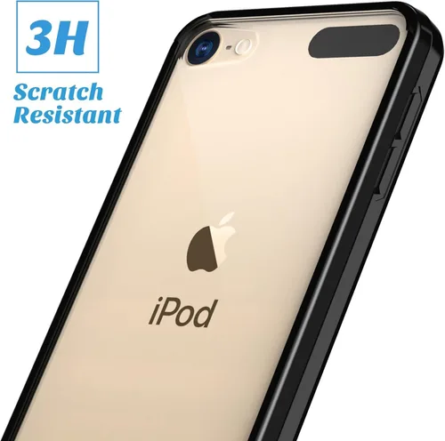 Vista 6 de ULAK Funda transparente compatible con iPod Touch 7/6/5 con 2 protectores de pantalla, [antiamarilleo] Funda protectora delgada y suave de TPU