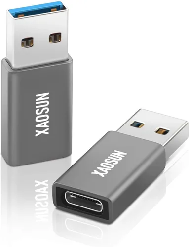 Vista 9 de [10 Gbps] Adaptador USB C hembra a USB macho (paquete de 2), adaptador 3.1 USB A a USB C, sincronización de datos SuperSpeed de una cara XAOSUN