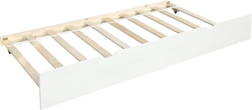 Vista 6 de Harper & Bright Designs Sofá cama convertible de tamaño individual con nido, juego de marco de metal que ahorra espacio en acabado blanco nítido