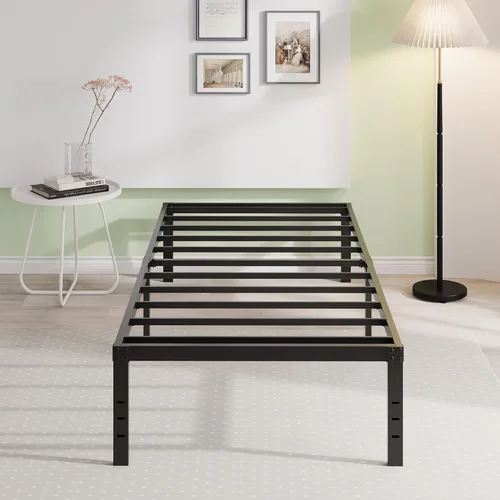 Vista 6 de EMODA 14 Inch Twin XL Bed Frames No Box Spring Needed, Heavy Duty XL Twin Metal Platform Bed Frame, Noise Free, Easy Assembly, Black