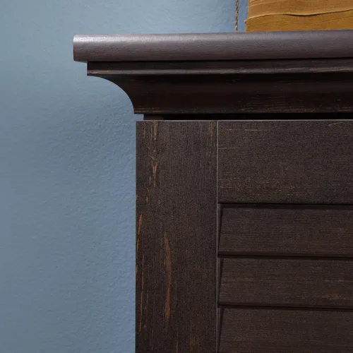 Vista 9 de Sauder Harbor View Storage Cabinet/ Pantry cabinets, Antiqued Paint finish