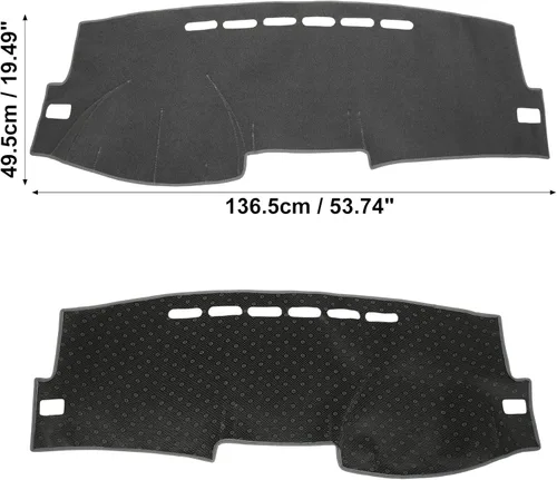 Vista 6 de X AUTOHAUX Cubierta de salpicadero de automóvil, de poliéster gris, antideslizante, alfombrilla protectora para Toyota Corolla 2009-2011